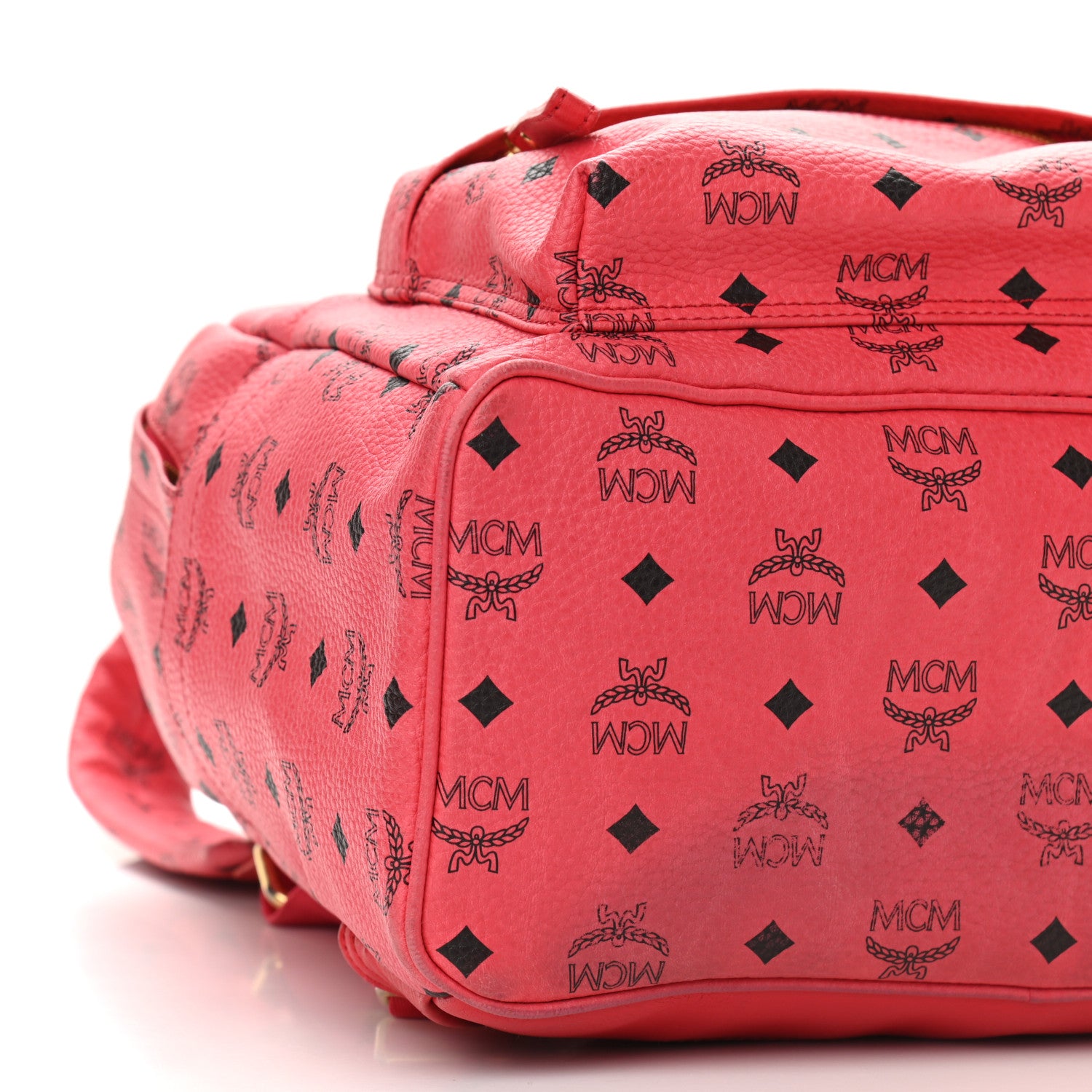 MCM Visetos Medium Sprinkle Stud Stark Backpack Corail 8 of 9