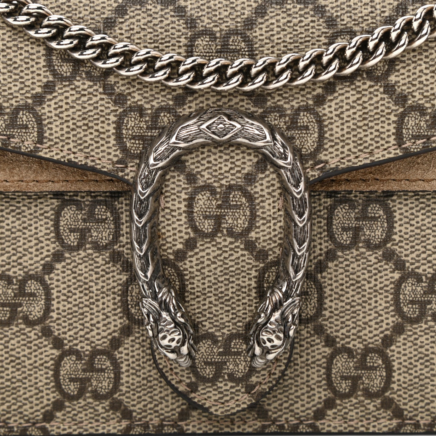 GG Supreme Monogram Super Mini Dionysus Shoulder Bag Taupe