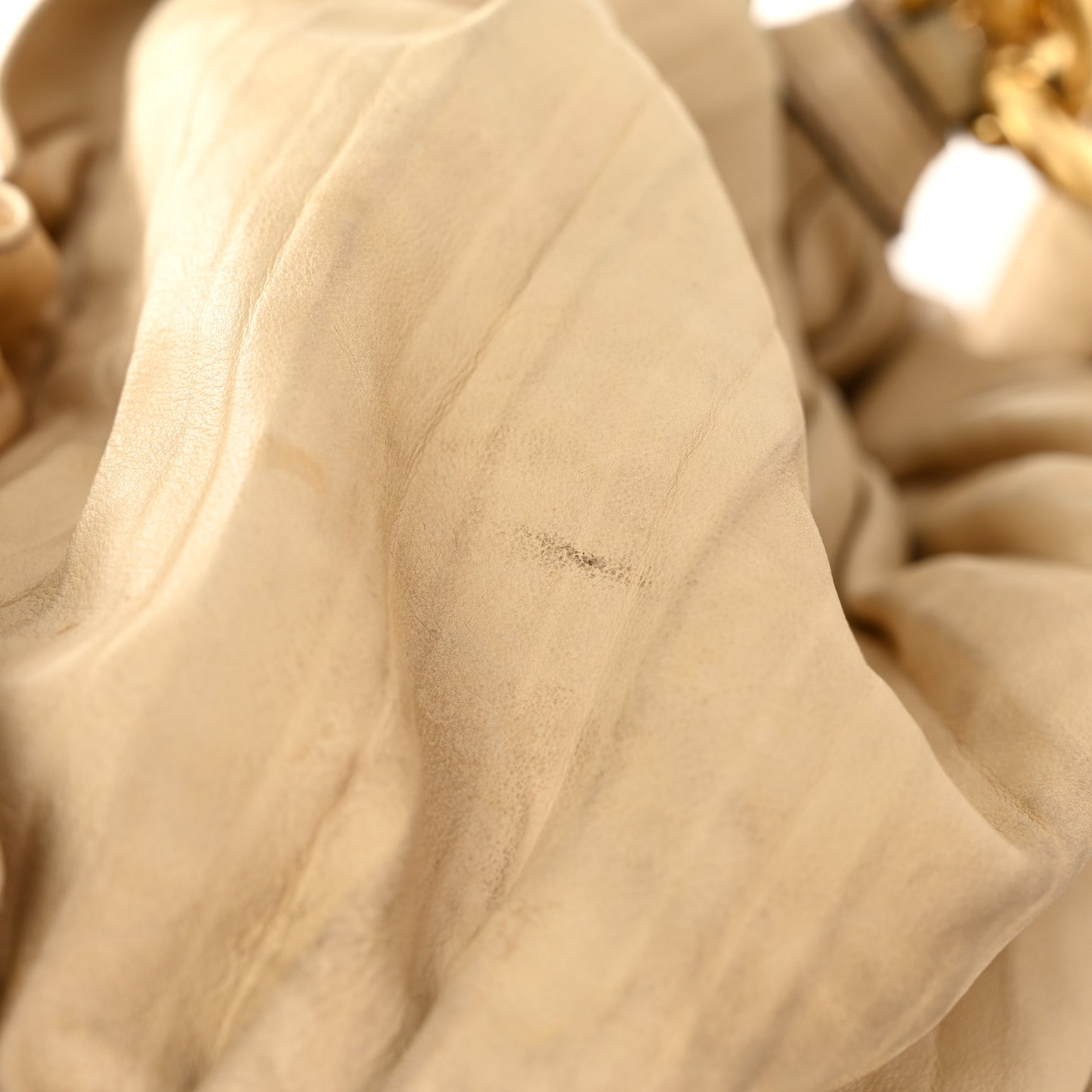 Calfskin Pleated Miss Gin Ruffle Bowler Tan