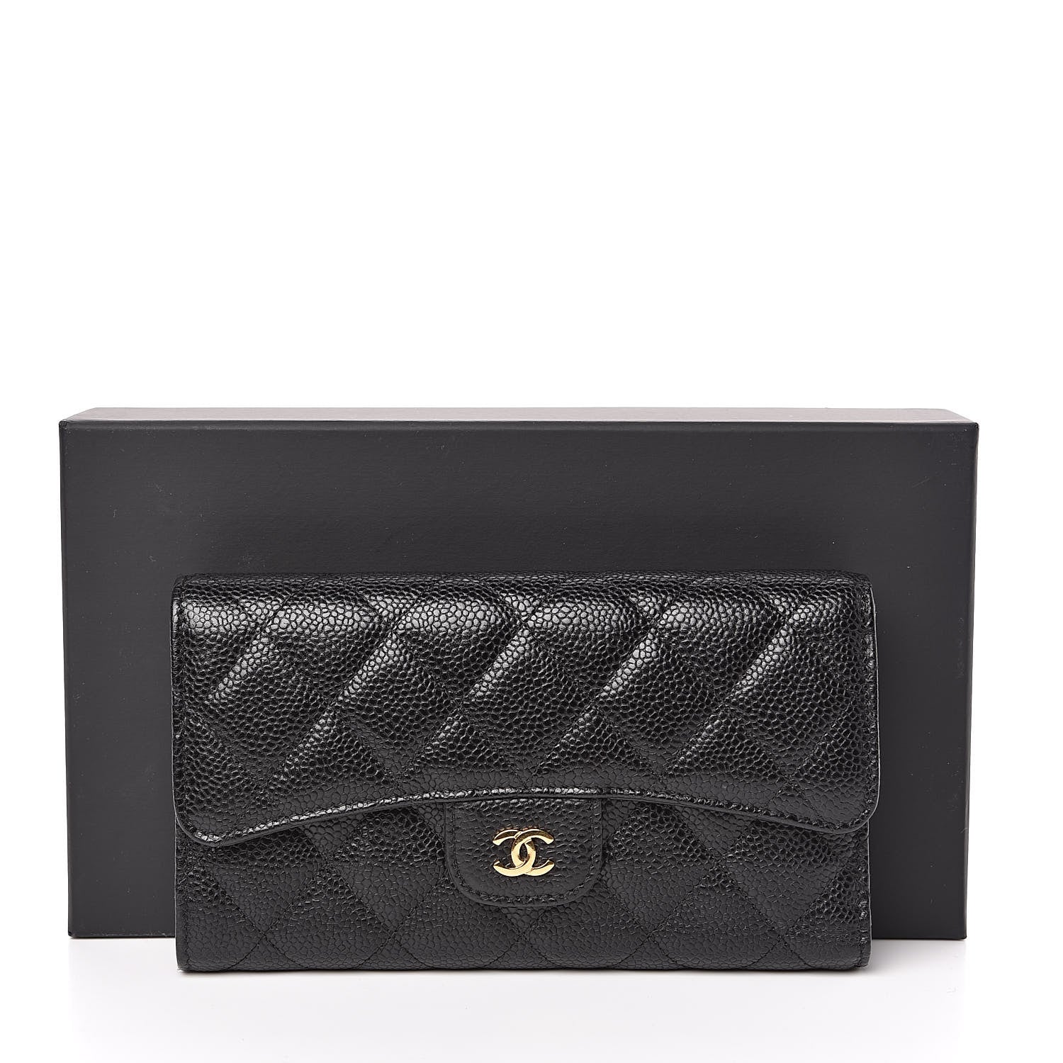 Chanel Caviar Quilted Large Flap Wallet Black 11 of 11