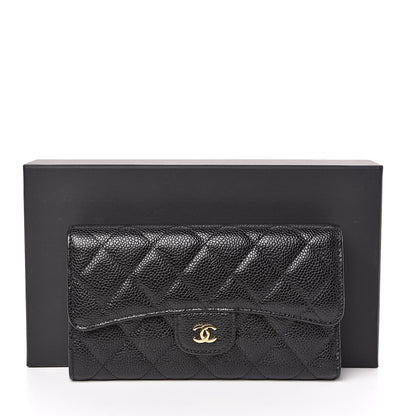 Chanel Caviar Quilted Large Flap Wallet Black 11 of 11