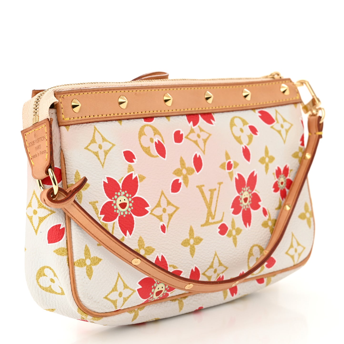 Monogram Cherry Blossom Pochette Accessories Red