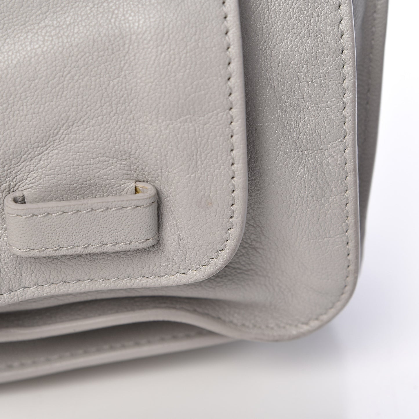 Lambskin Medium PS1 Satchel Pale Steel