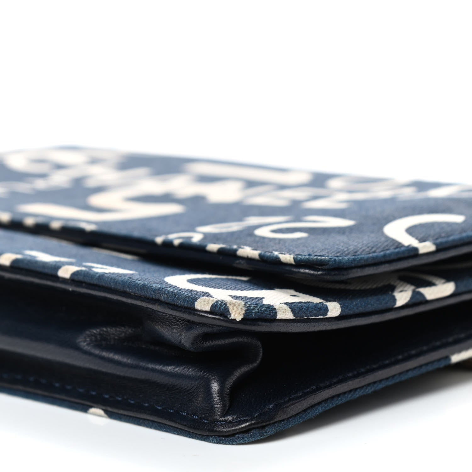 Chanel Denim Coco Wallet On Chain WOC Blue 7 of 12