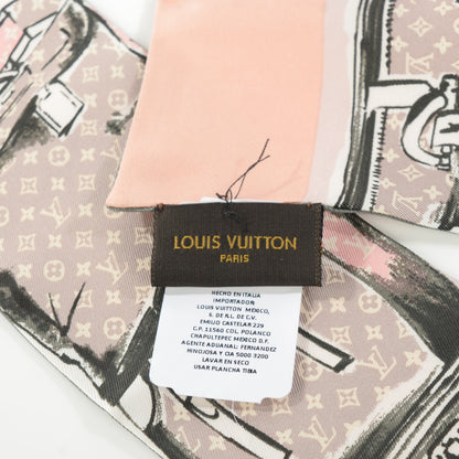 Louis Vuitton Silk Monogram Trunks Bandeau Rose Poudre 5 of 6