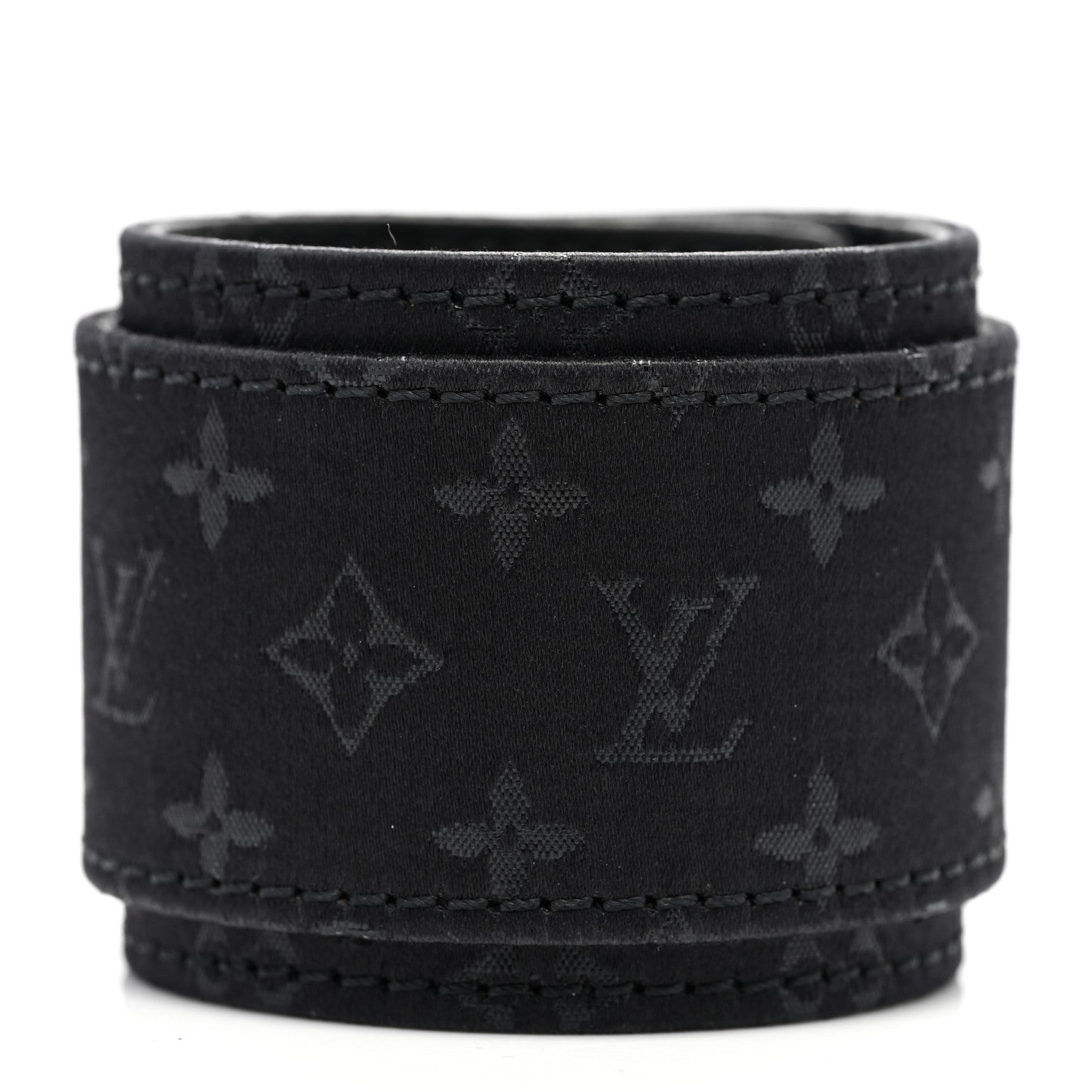 Louis Vuitton Satin Monogram Serrure Cuff Black 3 of 6