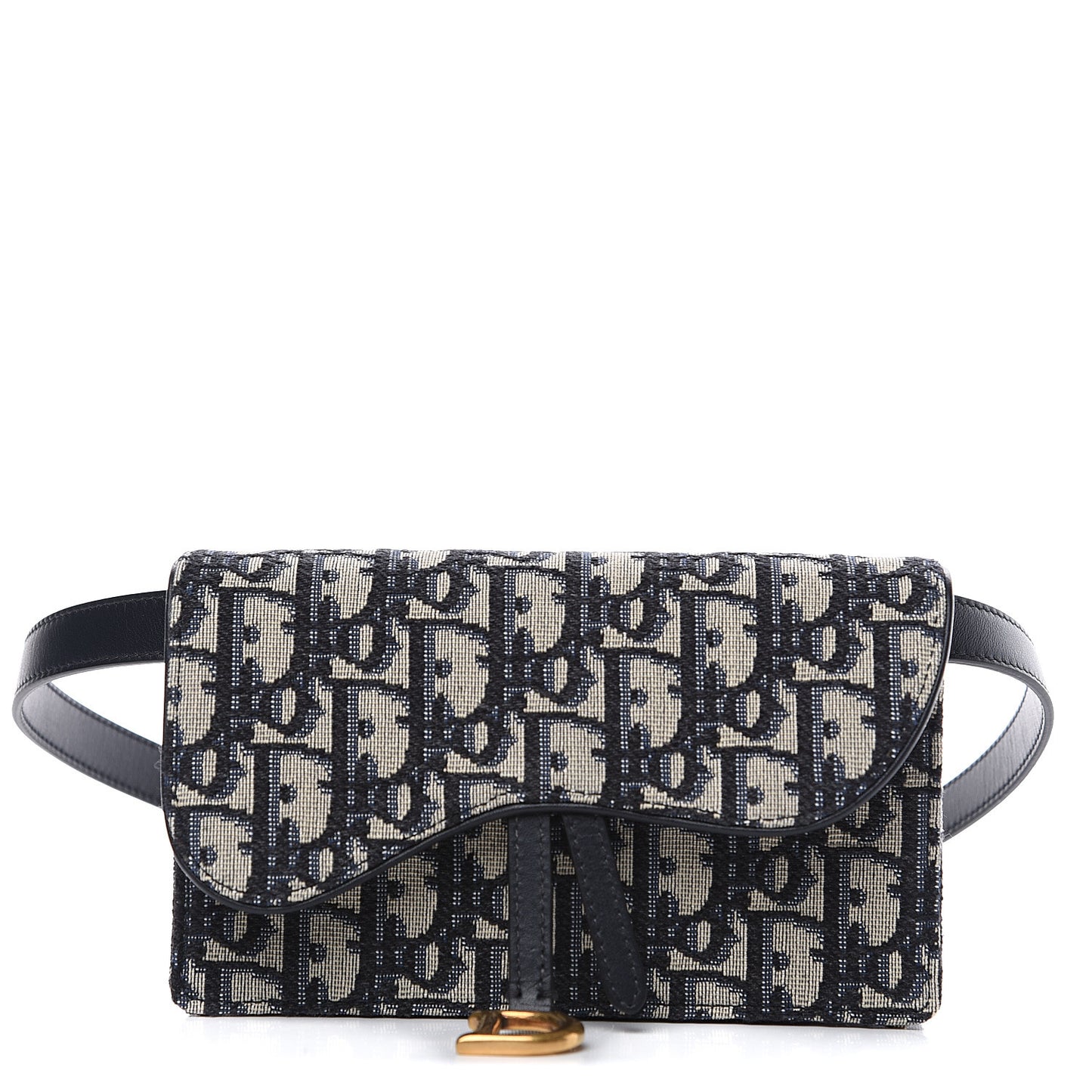 Oblique Saddle Belt Bag Blue