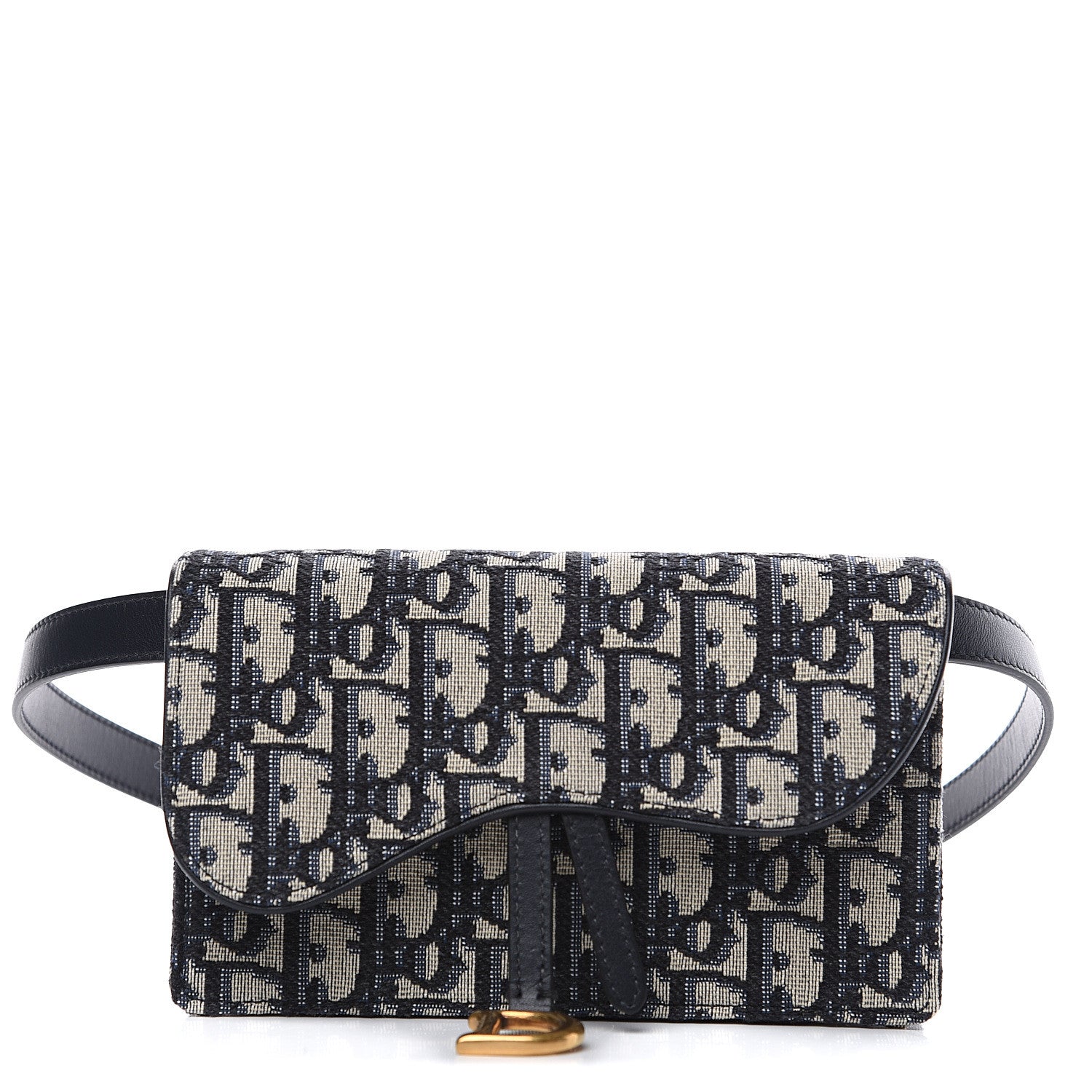 Christian Dior Oblique Saddle Belt Bag Blue 1 of 7