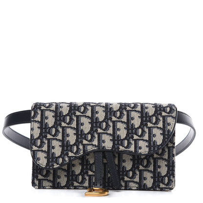 Christian Dior Oblique Saddle Belt Bag Blue 1 of 7