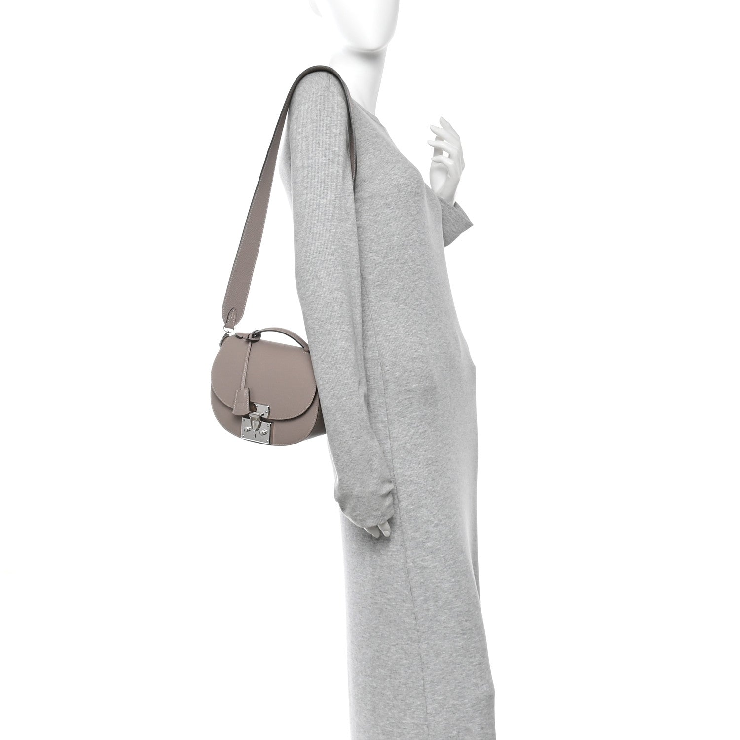 Moynat Taurillon Blush Flori PM Tourterelle 2 of 11