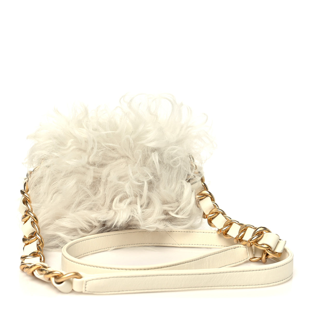Chanel Shearling Lambskin Flap White 3 of 10
