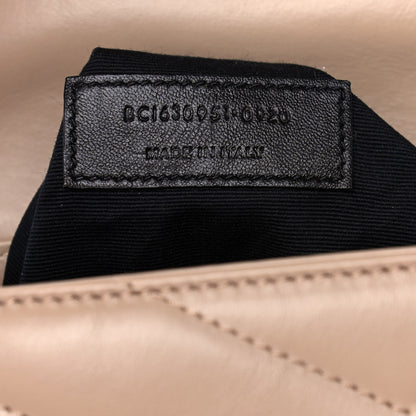 Saint Laurent Calfskin Y Quilted Monogram Toy Loulou Crossbody Bag Latte 7 of 10