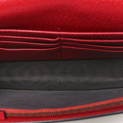 Gucci GG Supreme Monogram Web Queen Margaret Chain Wallet Red 5 of 9