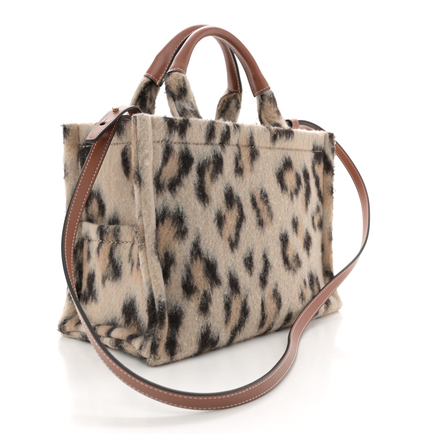Textile Canvas Triomphe Small Cabas Thais Leopard
