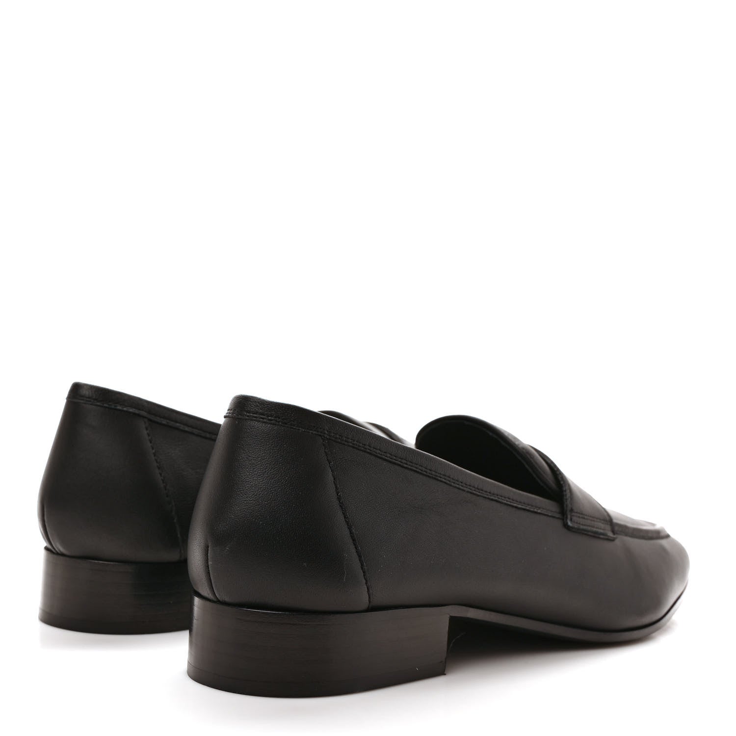 Chanel Calfskin Mens Stitched CC Loafers 46 Black 4 of 9