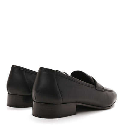 Chanel Calfskin Mens Stitched CC Loafers 46 Black 4 of 9