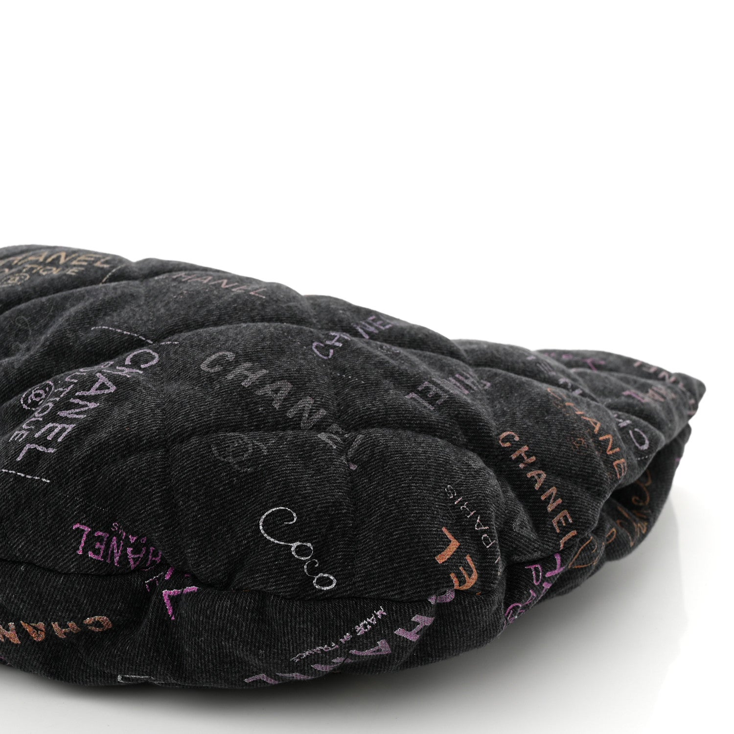 Chanel Denim Quilted Denim Mood Hobo Black Multicolor 10 of 10