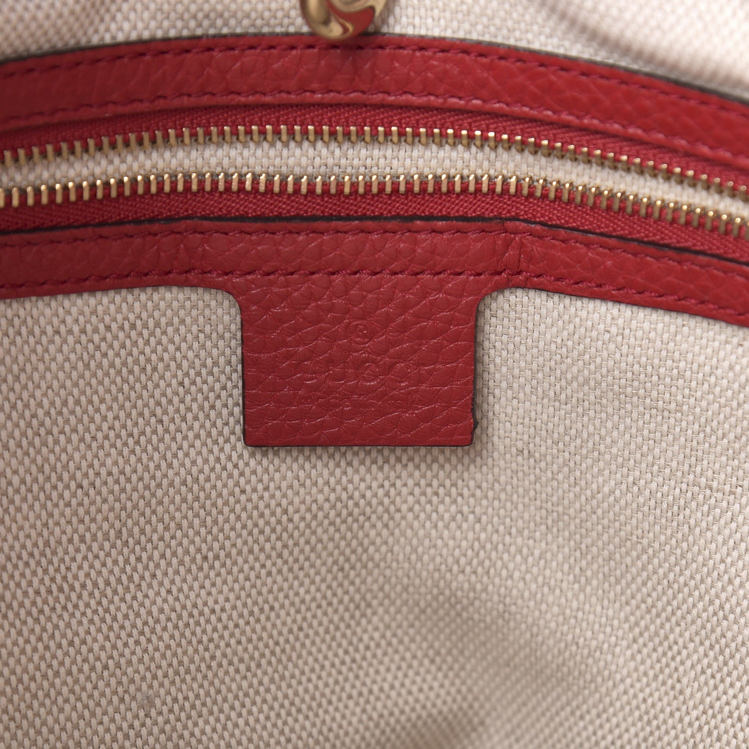 Gucci Pebbled Calfskin Medium Soho Chain Shoulder Bag Tabasco Red 6 of 10