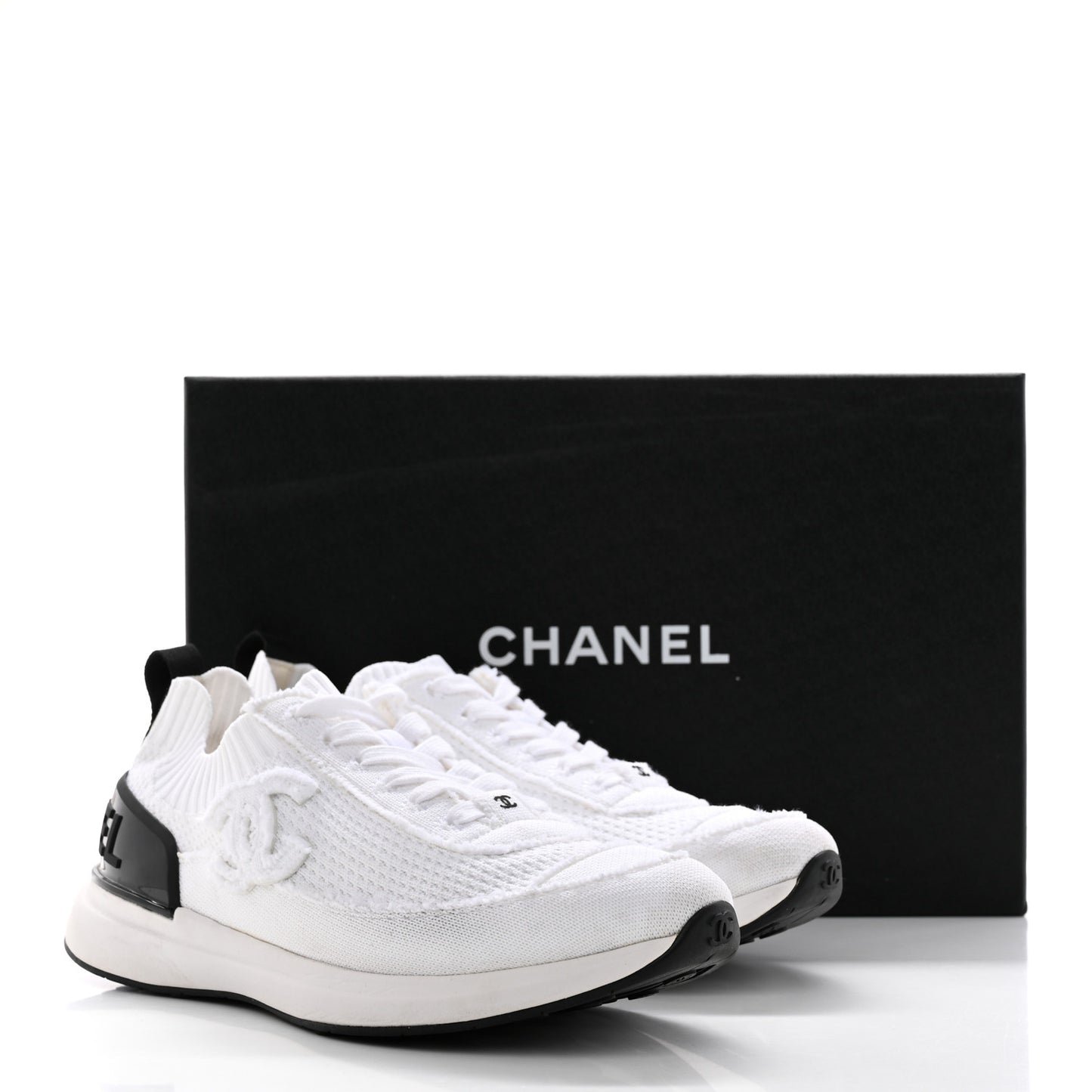 Fabric Logo Sneakers 39 White