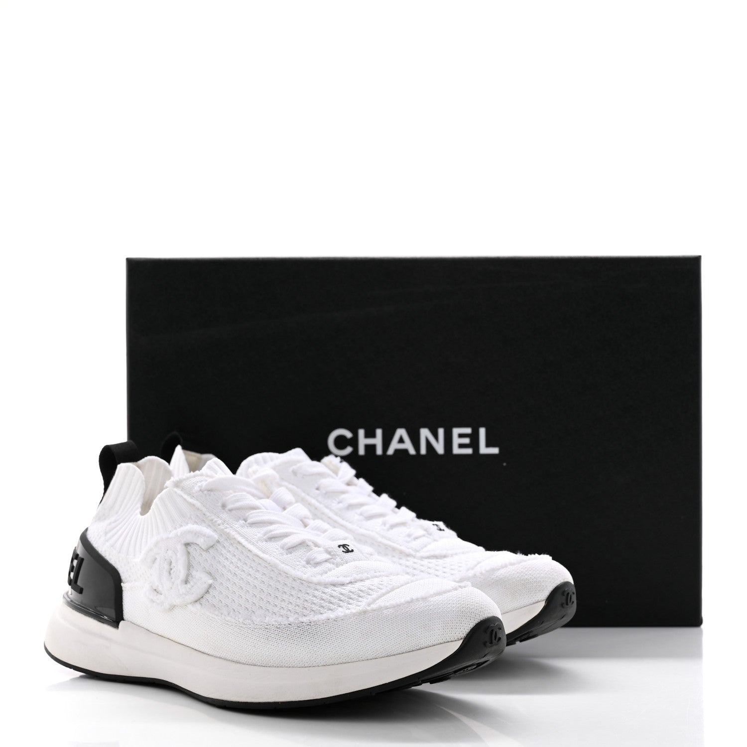 Chanel Fabric Logo Sneakers 39 White 16 of 16