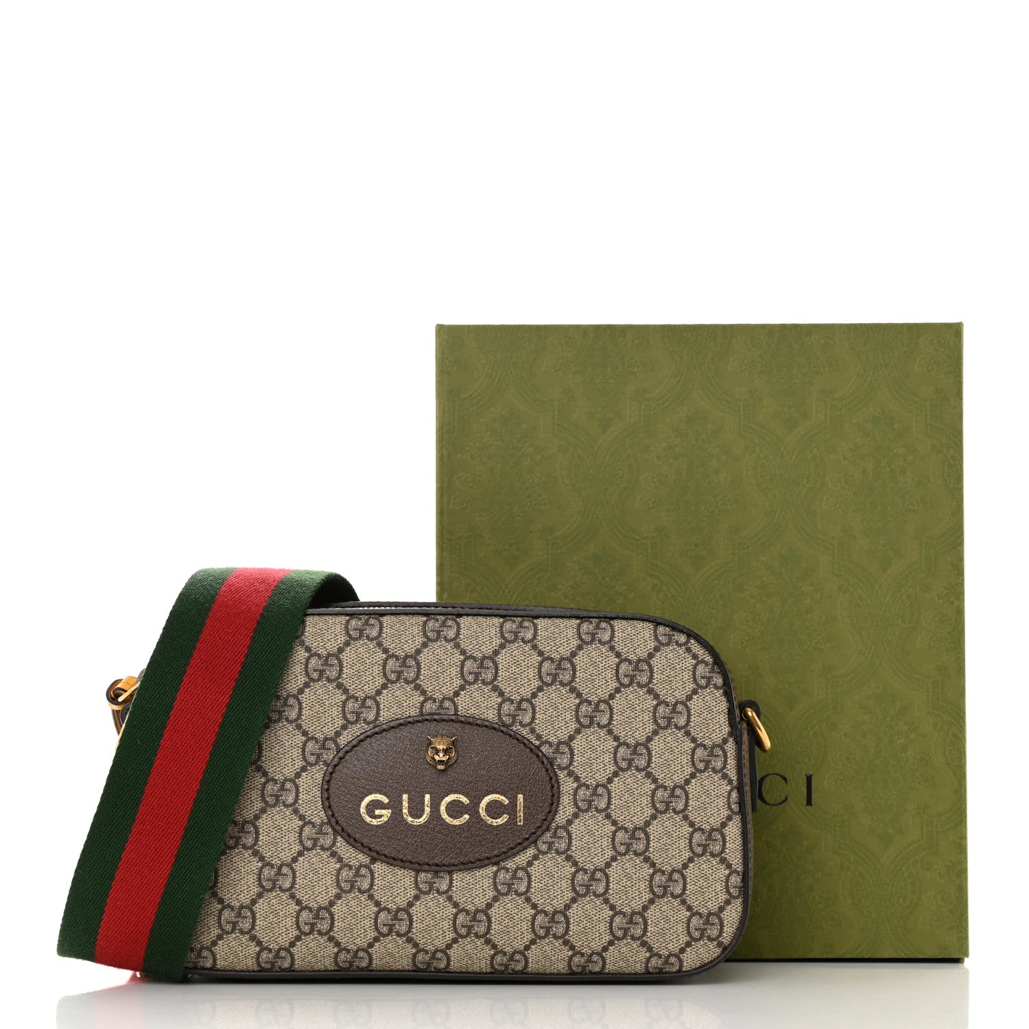 Gucci GG Supreme Monogram Web Neo Vintage Shoulder Bag Beige New Acero Crop 13 of 13