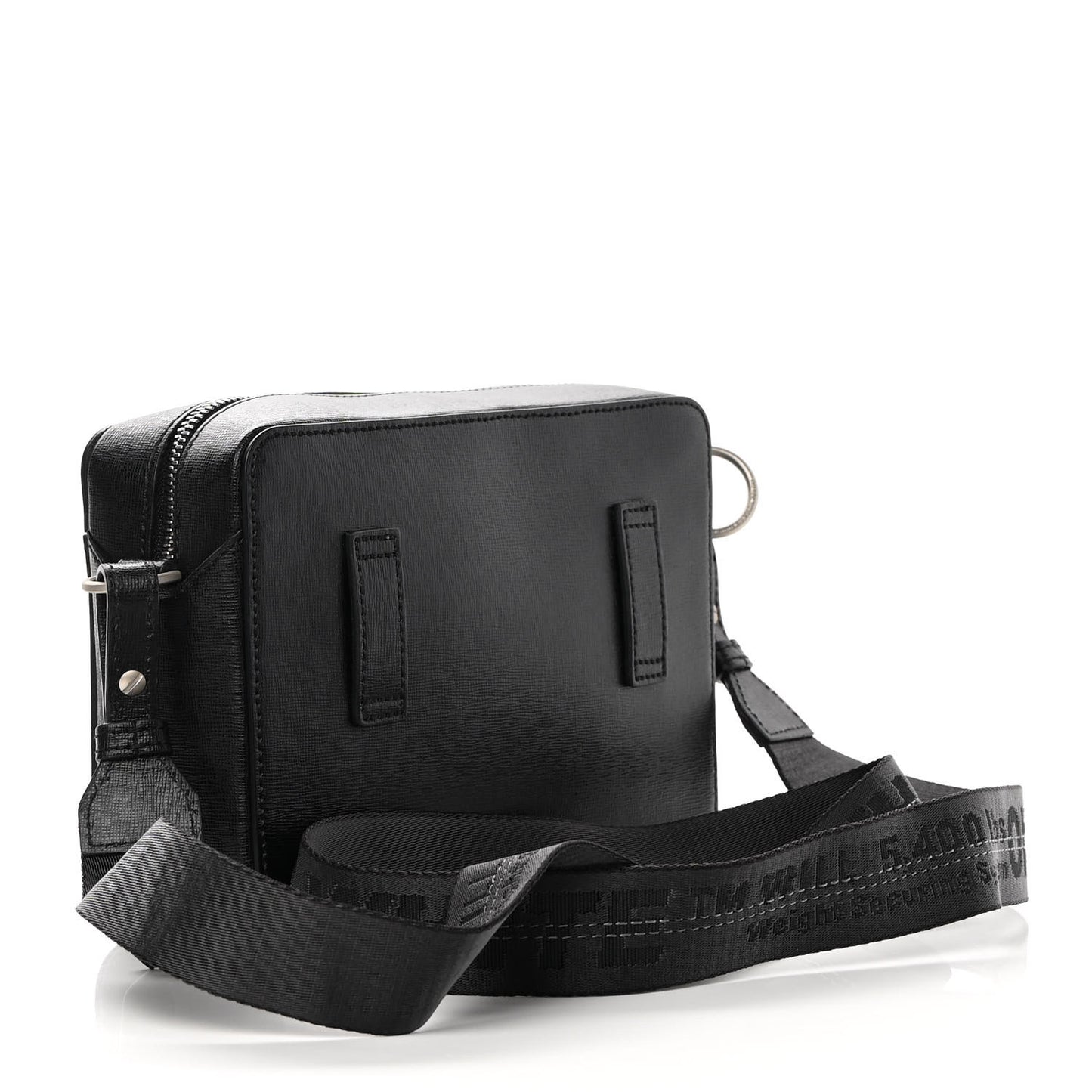 Calfskin Sculpture Crossbody Bag Black White