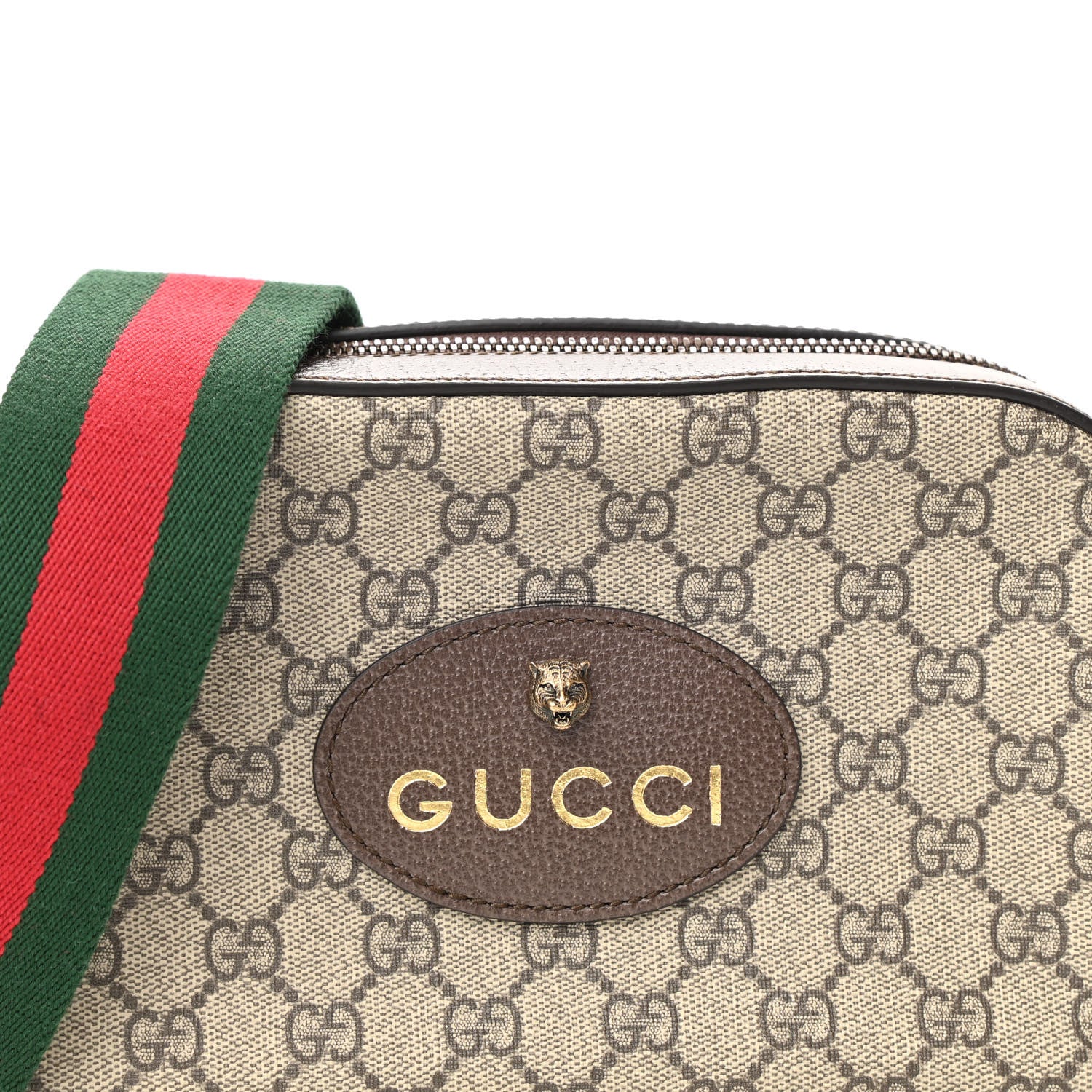 Gucci GG Supreme Monogram Web Neo Vintage Shoulder Bag Beige New Acero Crop 8 of 10