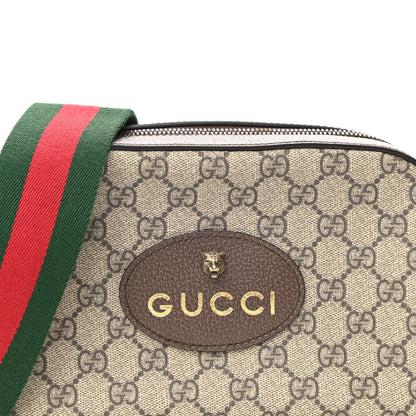 Gucci GG Supreme Monogram Web Neo Vintage Shoulder Bag Beige New Acero Crop 8 of 10