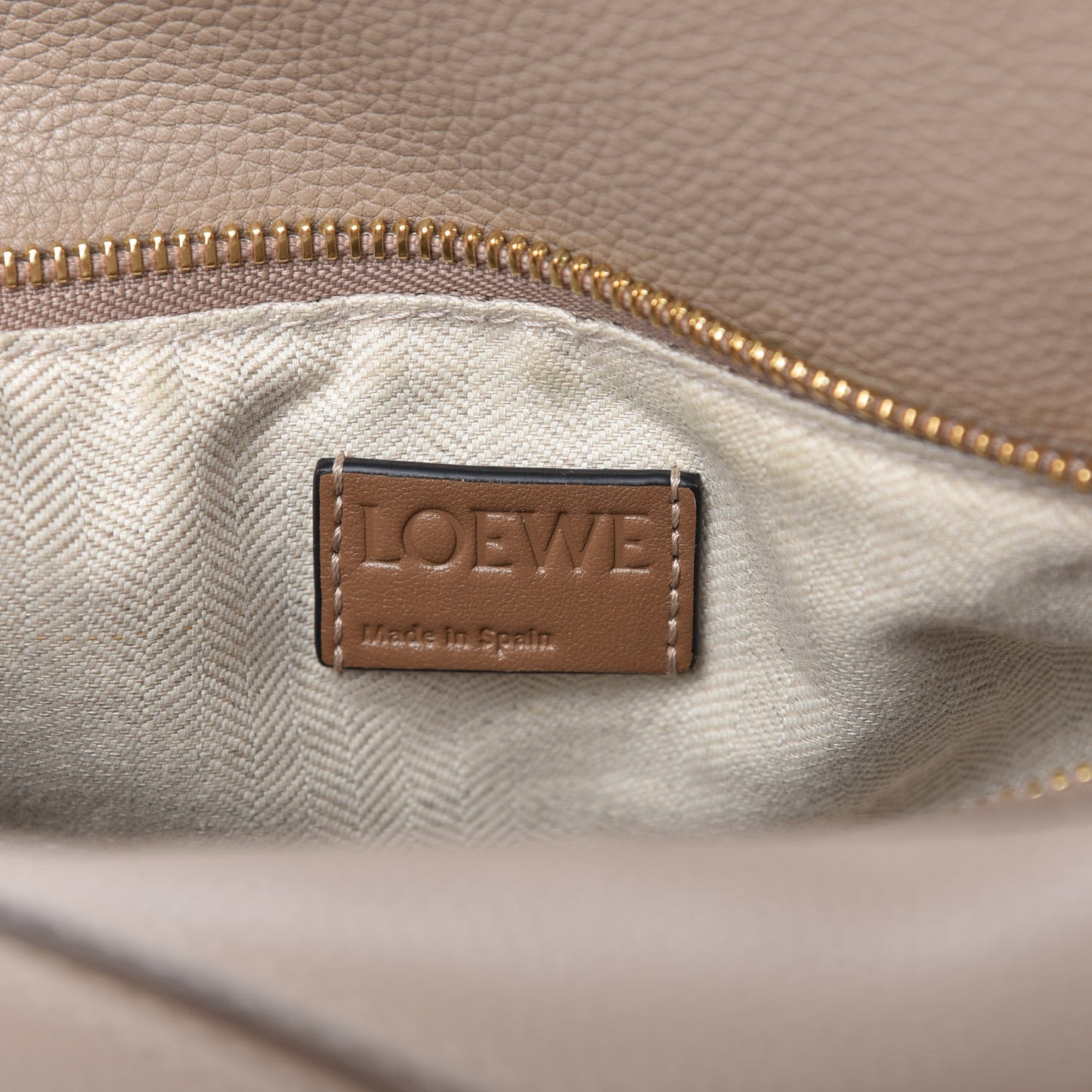 Grained Calfskin Small Puzzle Bag Sand Mink