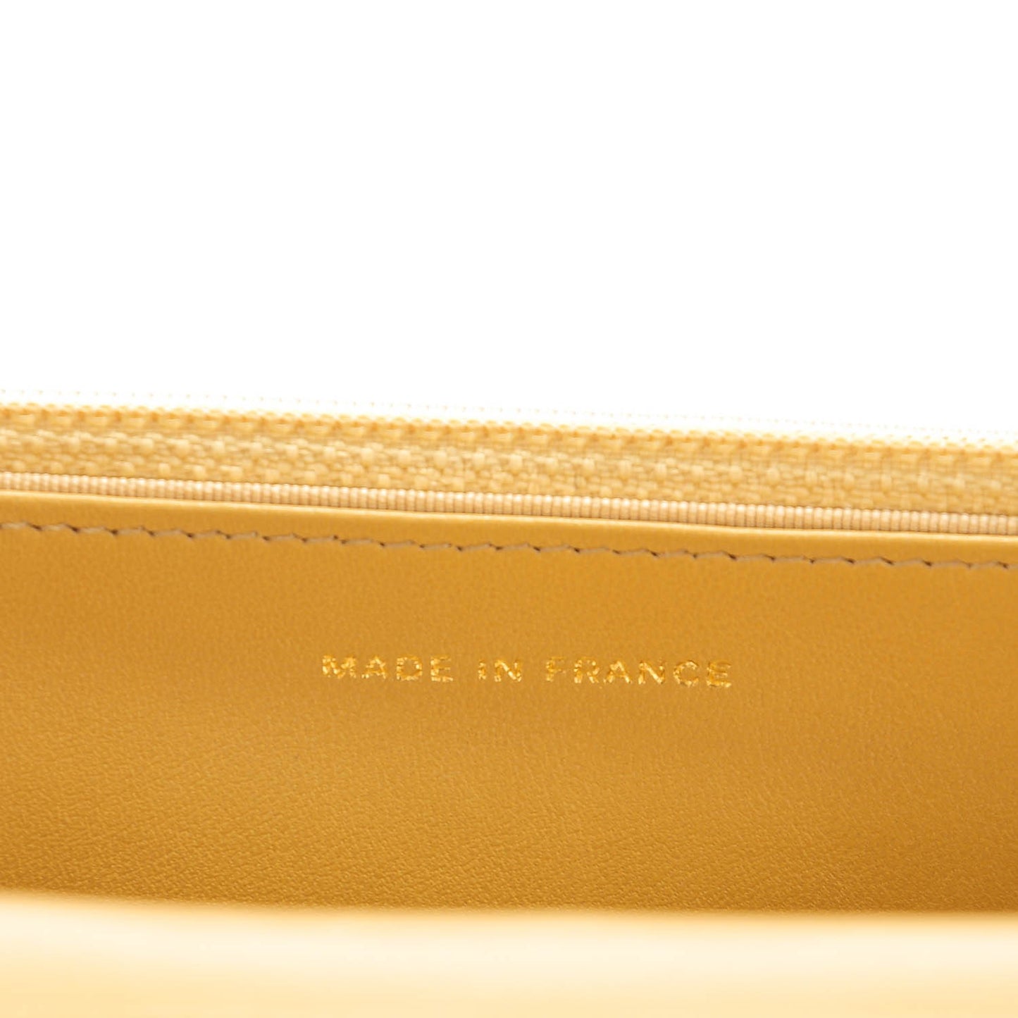 Metallic Patent Quilted Wallet On Chain WOC Gold