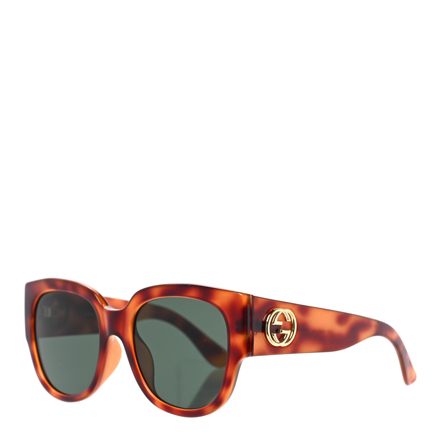 Gucci Acetate Square Frame Sunglasses GG0142SA Tortoise 1 of 6