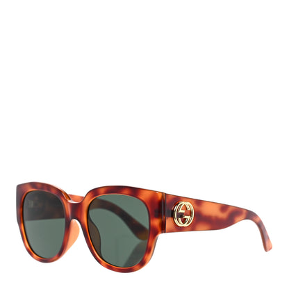 Gucci Acetate Square Frame Sunglasses GG0142SA Tortoise 1 of 6