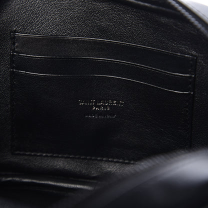 Saint Laurent Calfskin Tiger Burnout Monogram Lou Camera Bag Black Multicolor 5 of 10