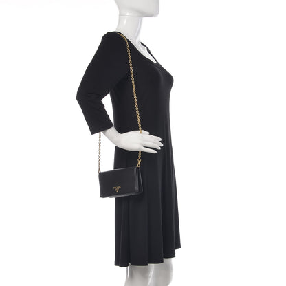 Prada Vitello Daino Mini Crossbody Bag Black 2 of 12