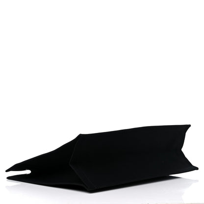 Saint Laurent Linen Calfskin Rive Gauche Tote Black 4 of 11
