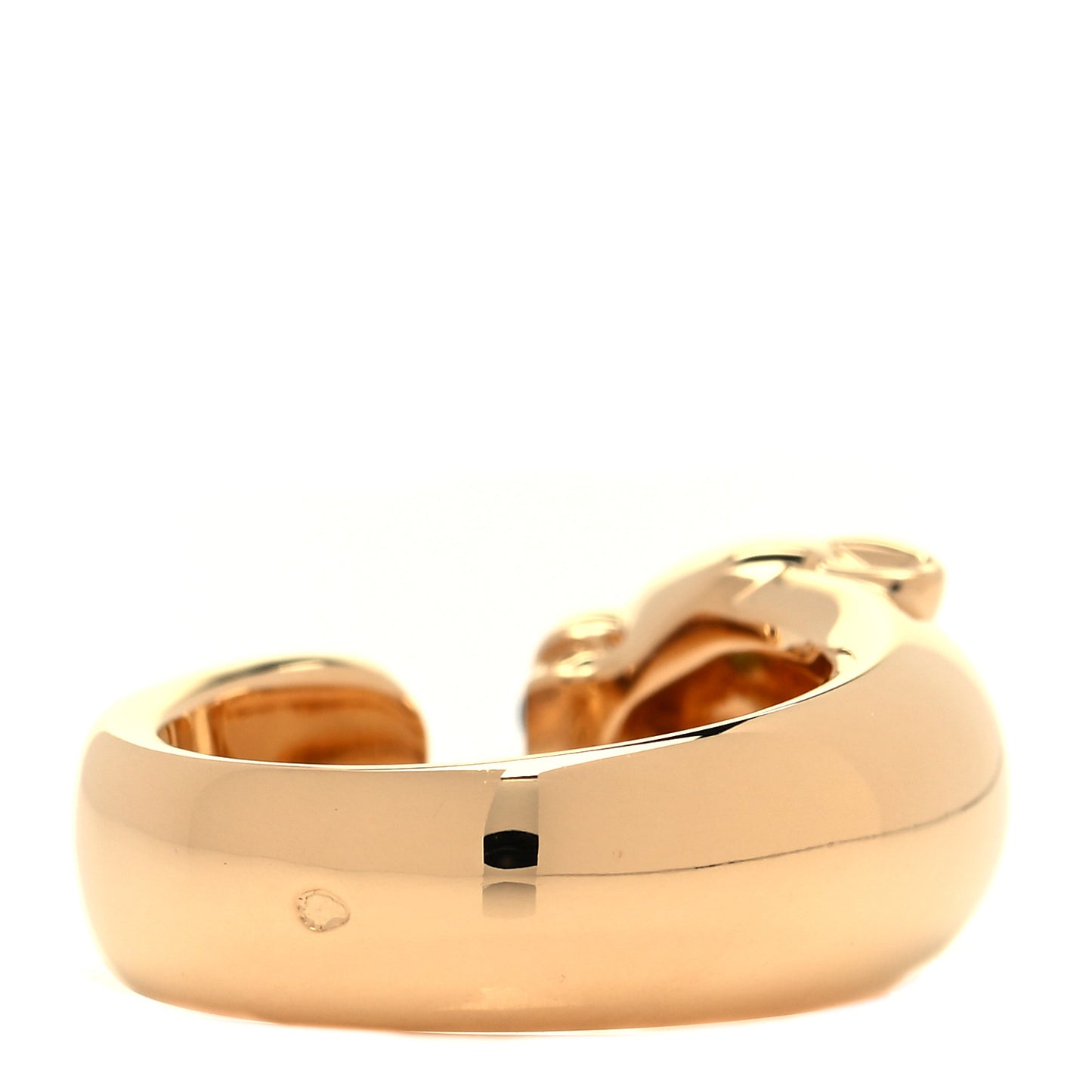 18K Yellow Gold Tsavorite Onyx Panthere De Cartier Ring 54 6.75