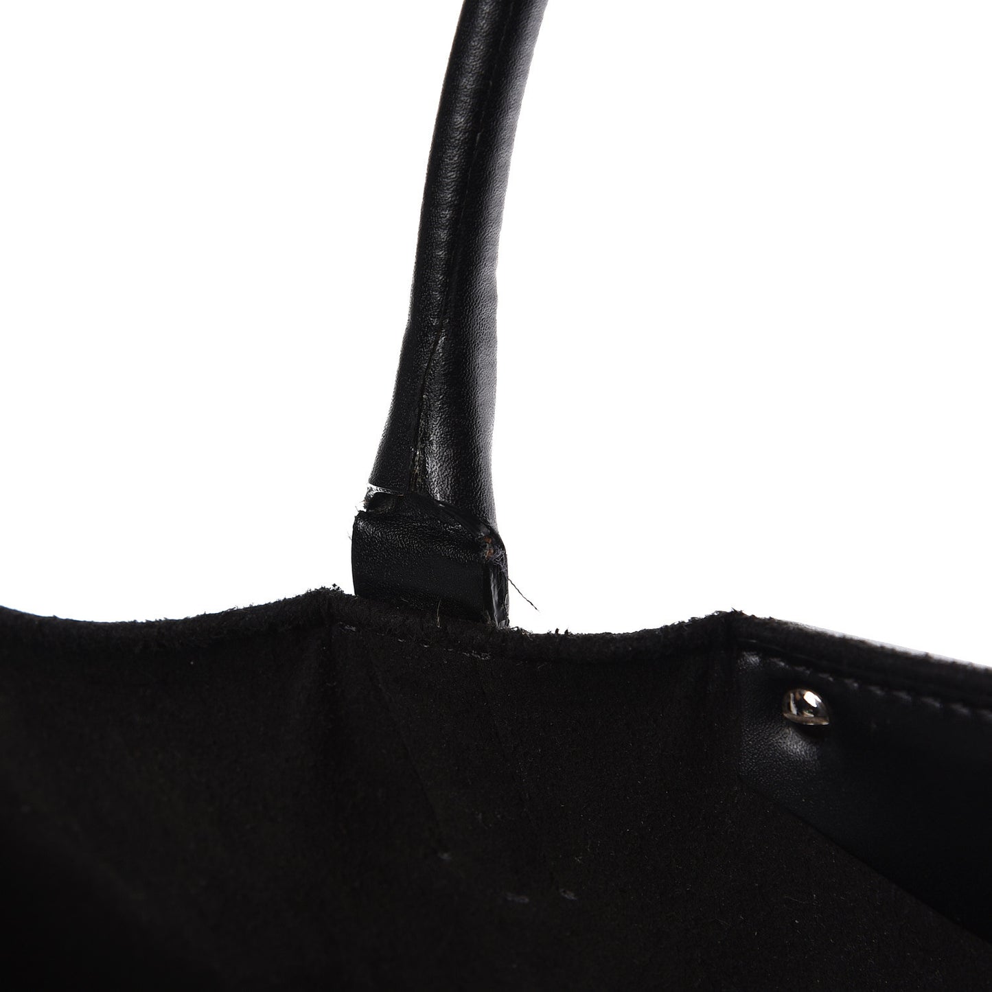 Calfskin Large Antigona Whipstitch Handle Tote Black