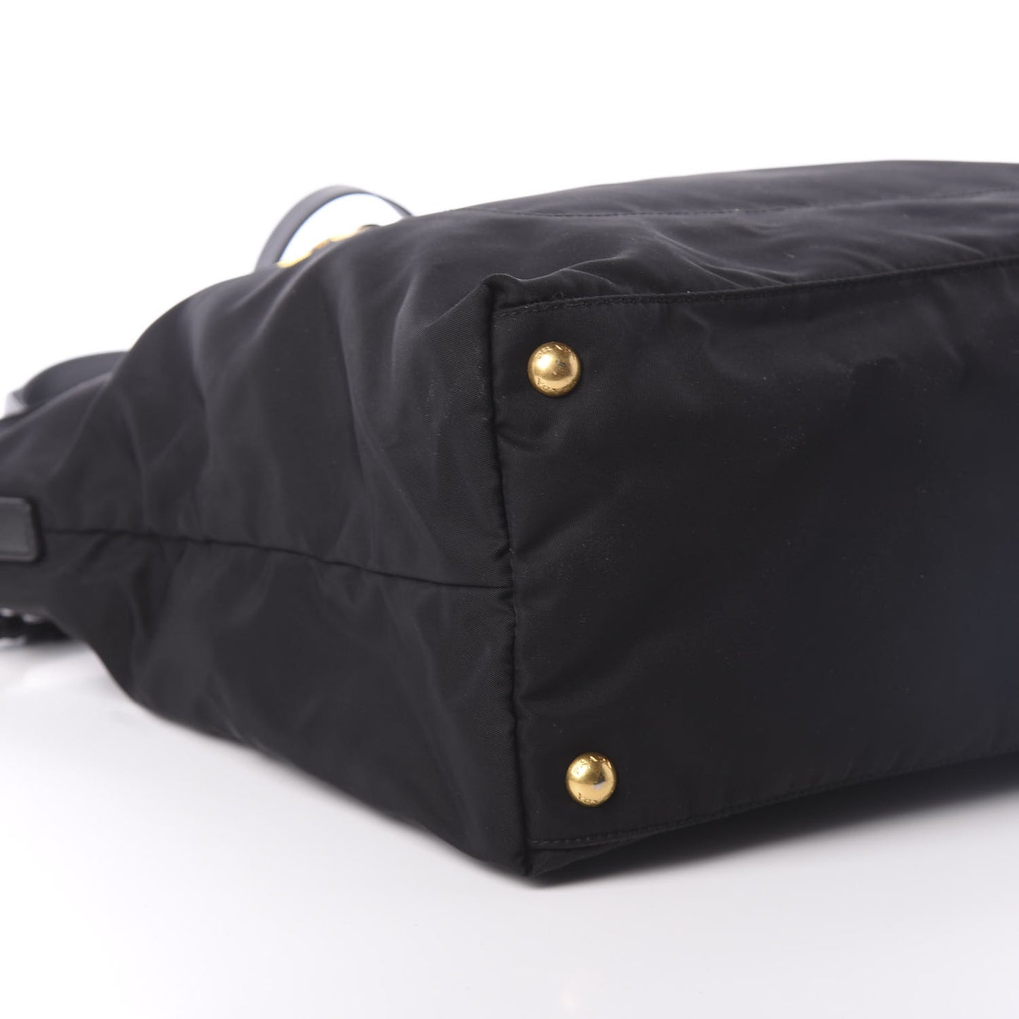 Tessuto Nylon Saffiano Shopping Tote Black