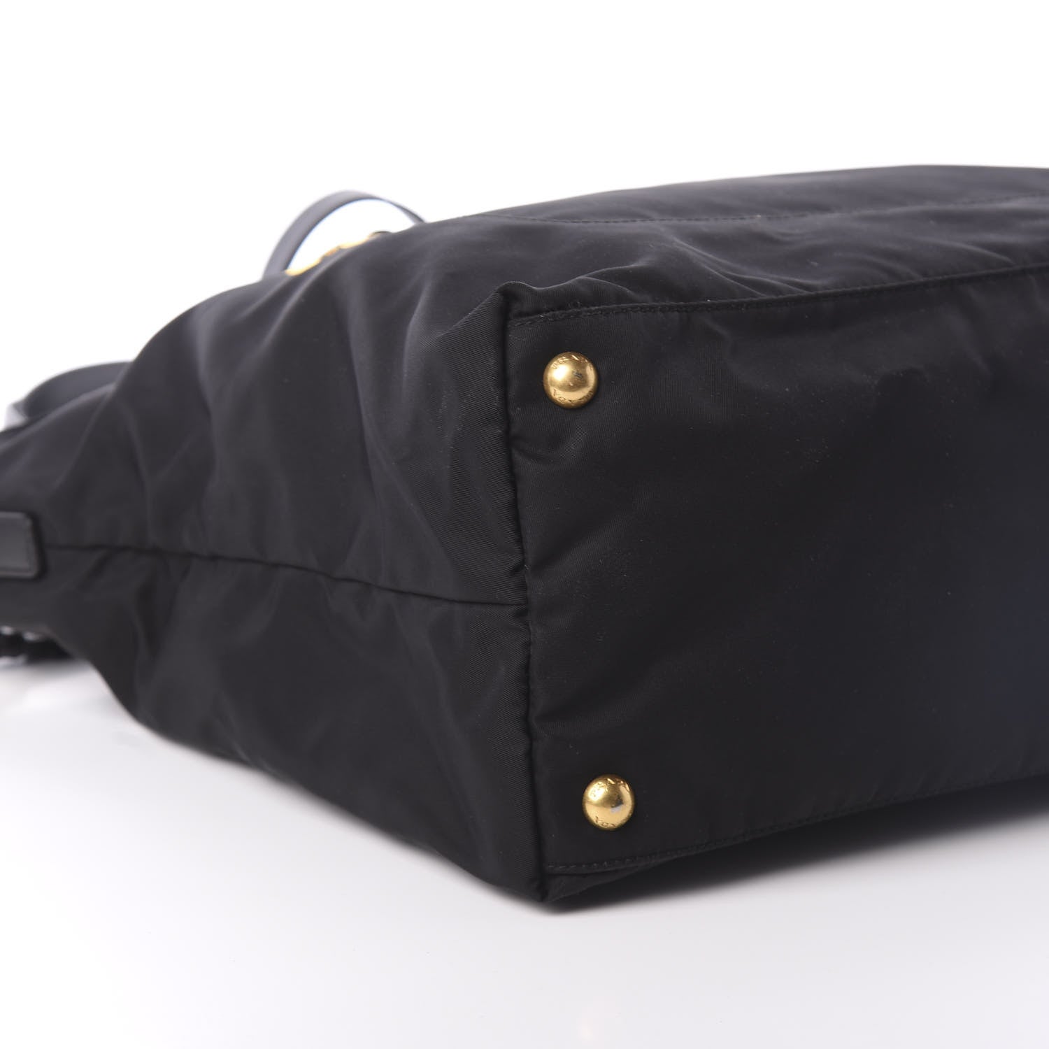 Prada Tessuto Nylon Saffiano Shopping Tote Black 9 of 10
