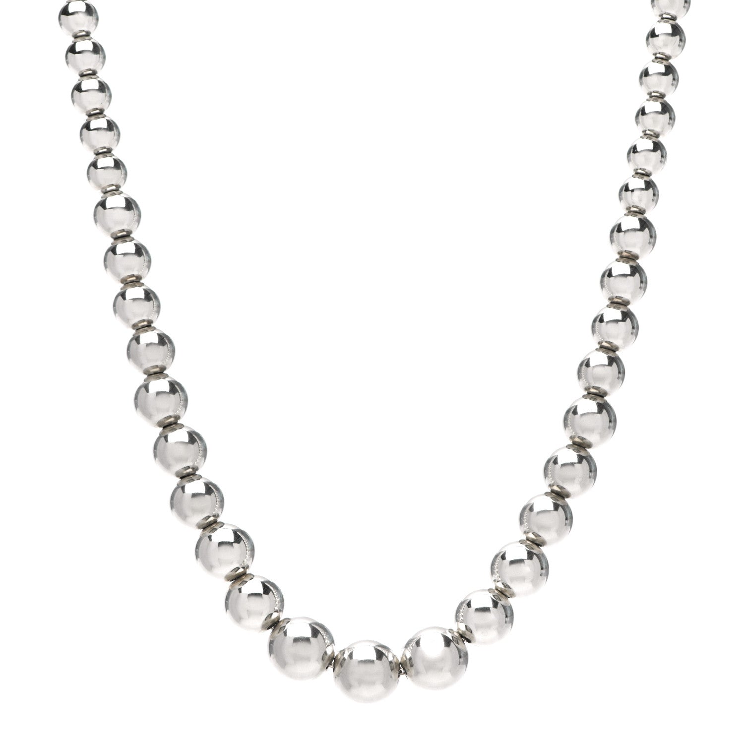Tiffany Sterling Silver HardWear Graduated Ball Necklace 1 of 5