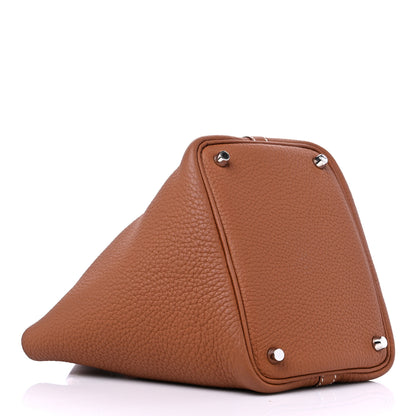 Hermes Taurillon Clemence Picotin Lock 18 PM Gold 4 of 8