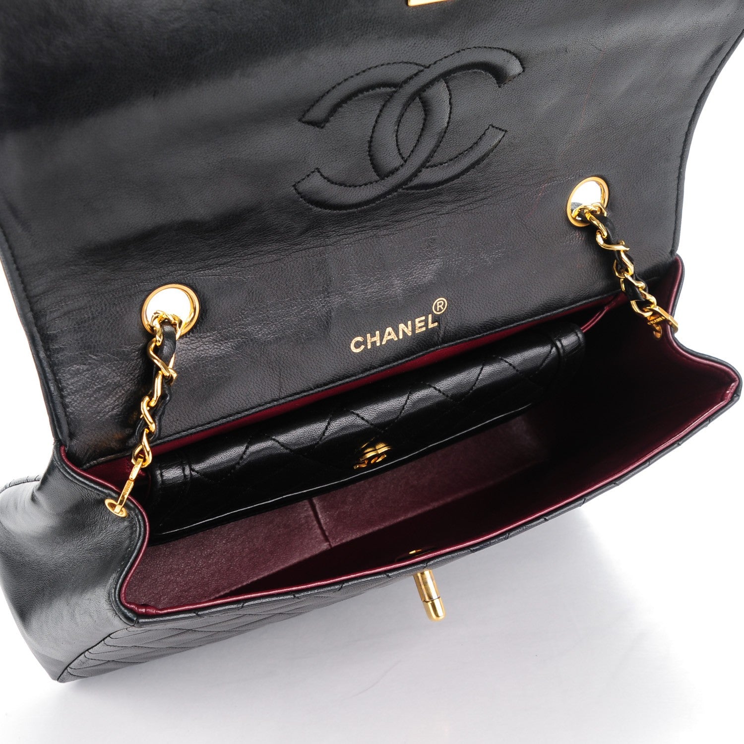 Chanel Lambskin Quilted Medium Single Flap Black 6 of 10