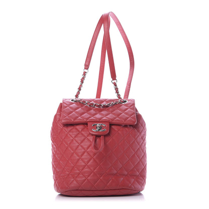 Chanel Lambskin Quilted Small Urban Spirit Backpack Red 1 of 10