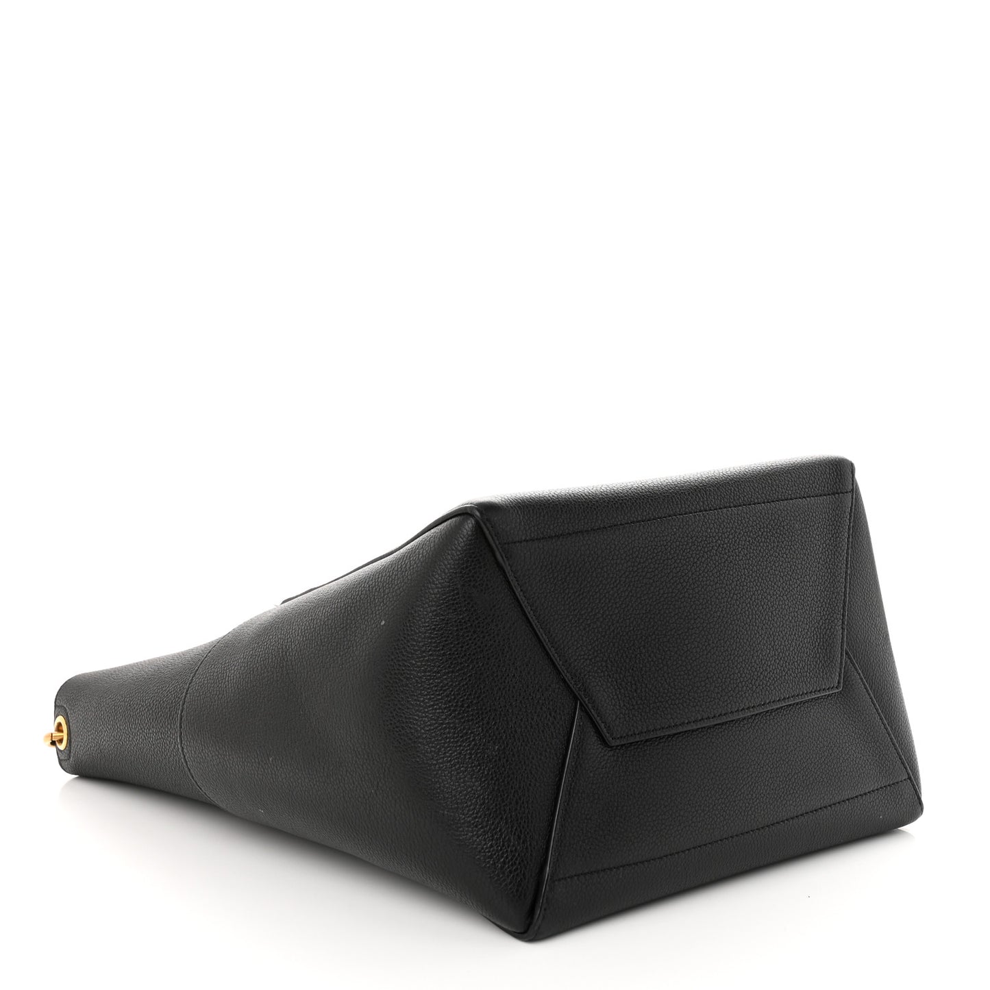 Soft Grained Calfskin Sangle Bucket Bag Black