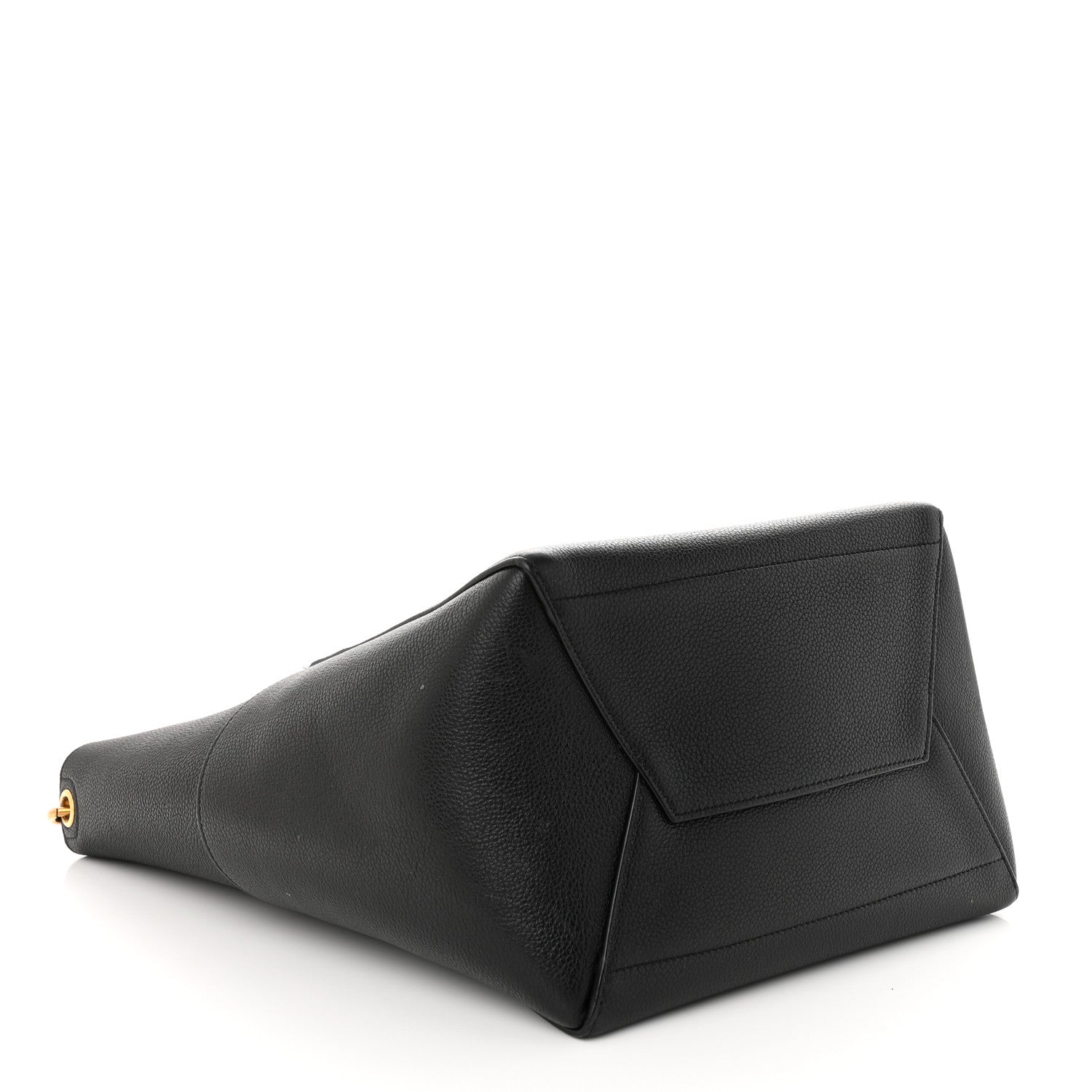 Celine Soft Grained Calfskin Sangle Bucket Bag Black 4 of 14