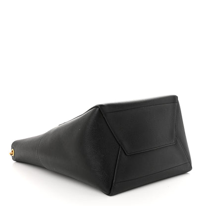 Celine Soft Grained Calfskin Sangle Bucket Bag Black 4 of 14