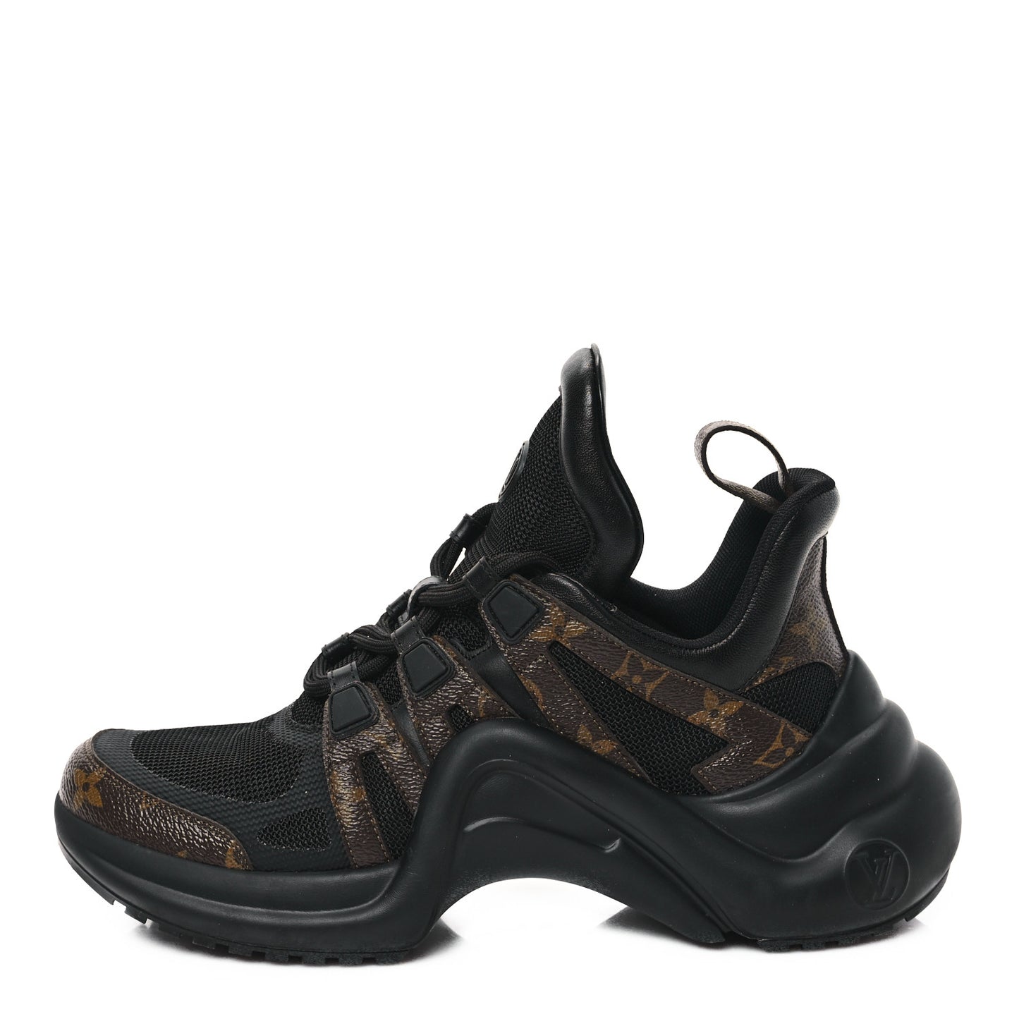 Calfskin Patent Monogram LV Archlight Sneakers 38.5 Black