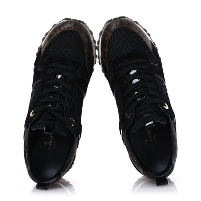 Louis Vuitton Suede Monogram Run Away Sneakers 36 Black 2 of 13