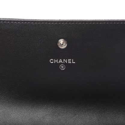 Chanel Iridescent Caviar Quilted Classic Pouch Clutch Black 6 of 11