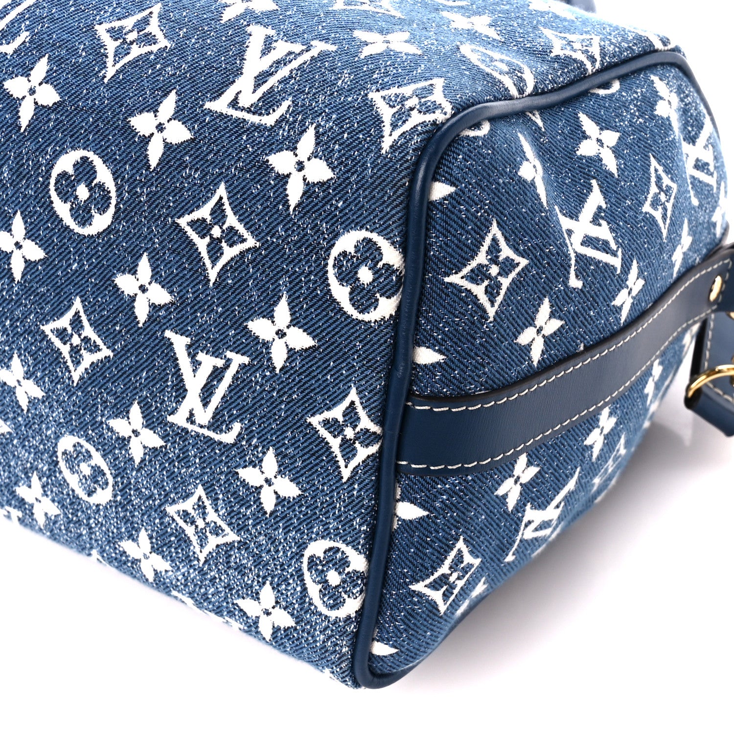 Louis Vuitton Monogram Jacquard Denim Speedy Bandouliere 25 Bleu 12 of 12